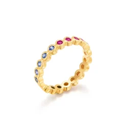 18K RAINBOW ETERNITY RING