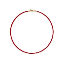 18K RED LEATHER CORD