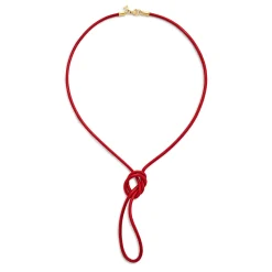 18K RED LEATHER CORD