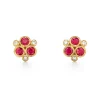 18K RUBY TRIO EARRINGS