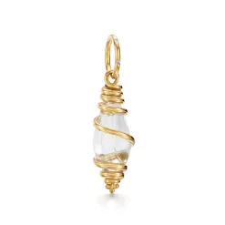 18K SMALL CRYSTAL SHELL PENDANT