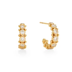 18K SMALL DIAMOND ETERNITY HOOPS