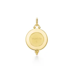 18K SMALL DIAMOND PAVÉ ANGEL PENDANT