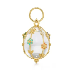 18K SMALL FIORI ROCK CRYSTAL AMULET