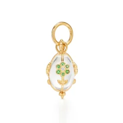 18K SMALL FIORI ROCK CRYSTAL AMULET