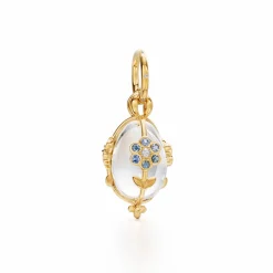 18K SMALL FIORI ROCK CRYSTAL AMULET