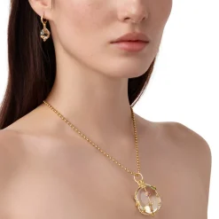 18K SMALL FIORI ROCK CRYSTAL AMULET