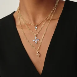 18K SMALL FOUR ELEMENTS CROSS