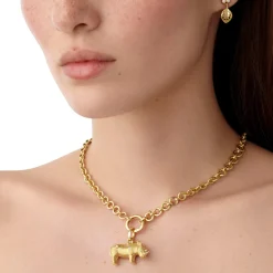 18K SMALL KIFARU RHINO PENDANT