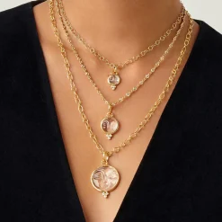 18K SMALL MOONFACE PENDANT
