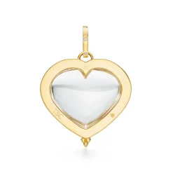 18K SMALL PAVÉ HEART PENDANT