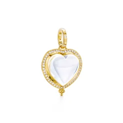 18K SMALL PAVÉ HEART PENDANT