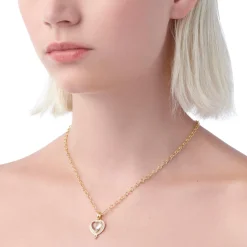 18K SMALL PAVÉ HEART PENDANT