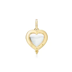 18K SMALL PAVÉ HEART PENDANT