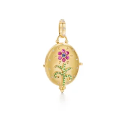 18K SMALL PINK SAPPHIRE PRIMAVERA LOCKET