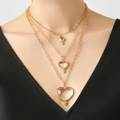 18K SMALL ROCK CRYSTAL HEART PENDANT