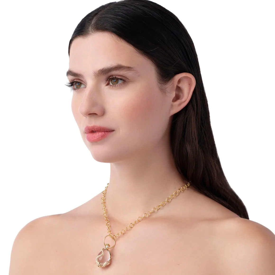 18K SMALL SERPENT AMULET