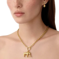 18K SMALL TEMBO ELEPHANT PENDANT