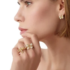 18K SNOW BUTTERFLY EARRINGS