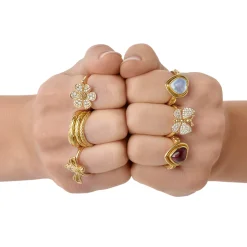 18K SNOW FLOWER RING