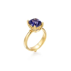 18K TANZANITE SASSINI RING