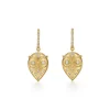 18K TRIAD OWL EARRINGS