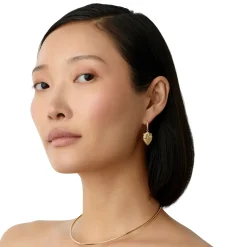 18K TRIAD OWL EARRINGS