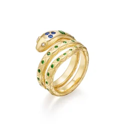 18K TSAVORITE DELPHI SERPENT RING