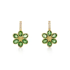 18K TSAVORITE FIORI EARRINGS