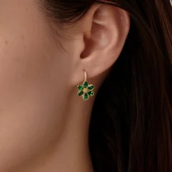 18K TSAVORITE FIORI EARRINGS
