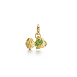 18K TSAVORITE PAVE FISH PENDANT