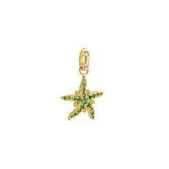 18K TSAVORITE PAVE SEA STAR PENDANT